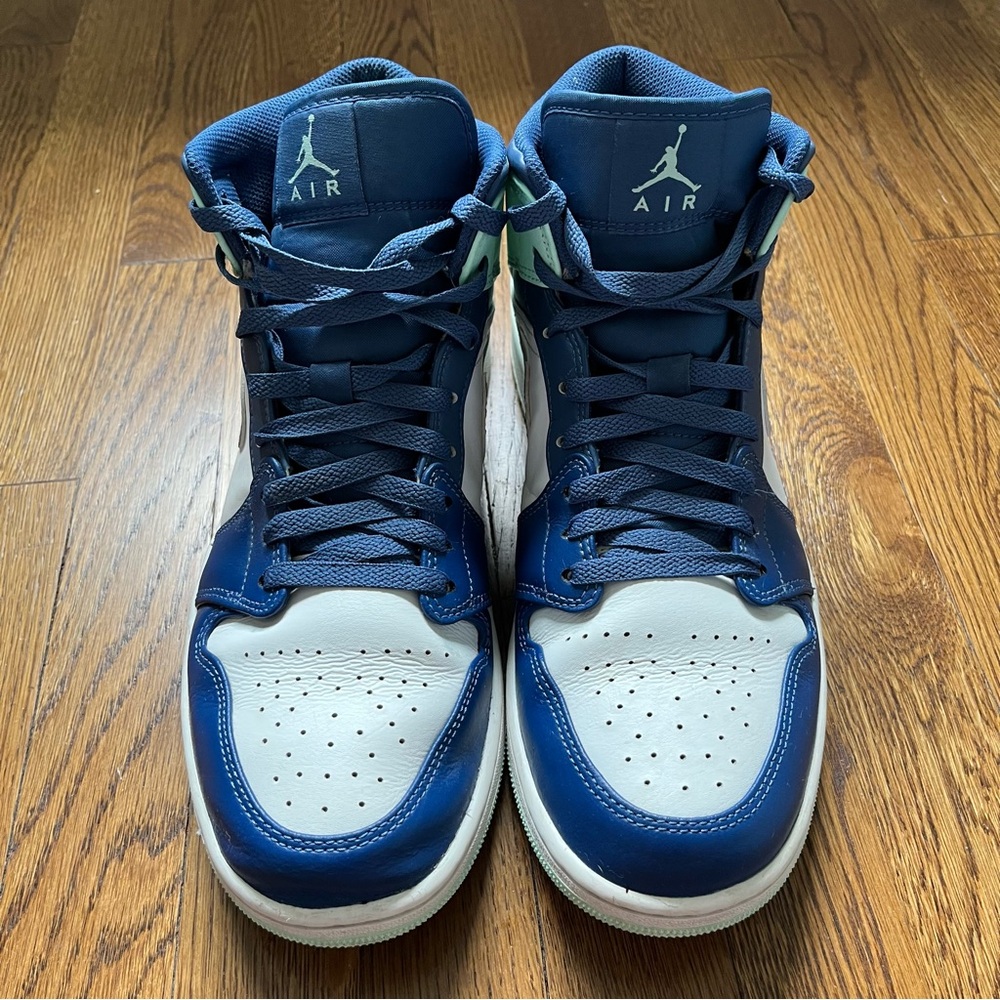 Jordan Navy and White Sneakers